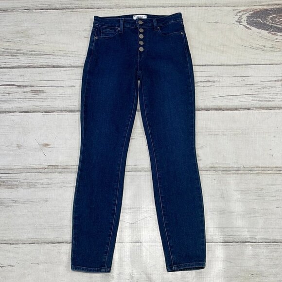 Paige Hoxton Ankle Jeans Skinny Blue Faded Denim Size 26 - Picture 3 of 13